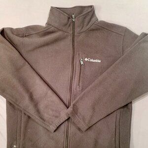 Columbia Omni Heat Fleece Mens Full zip Sweater Large L Hiking Jacket Thermal.